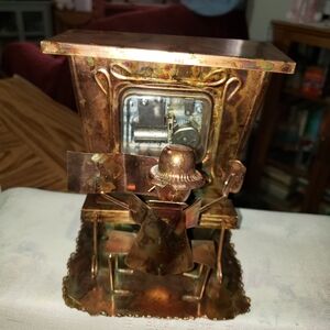 Vintage Copper/Tin Piano Player Music Box